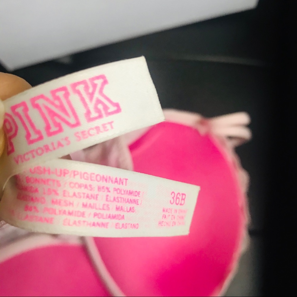 Pink push-up lace bra size36B - Picture 3 of 3